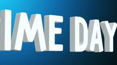 3D metin harfler gün prime