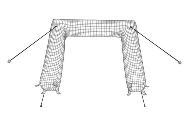 İnflat giriş kemer tel kafes