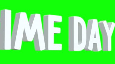 3D metin harfler gün prime