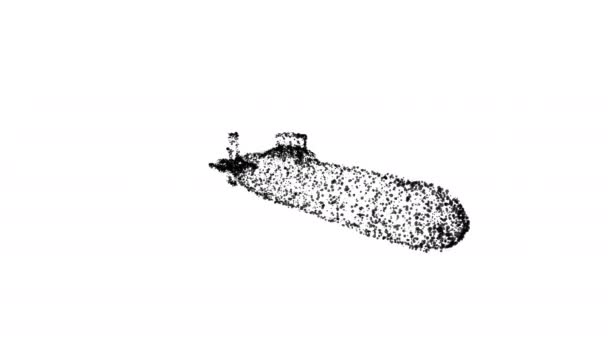 Askeri Atomik Denizaltı sualtı tekne — Stok video