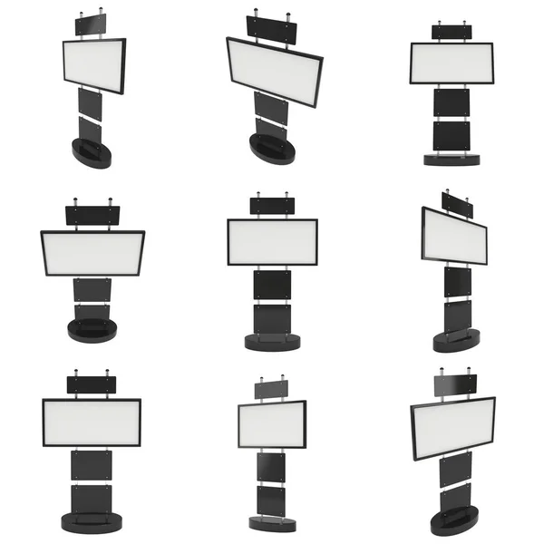 Mässan monter LCD-skärmen står — Stockfoto