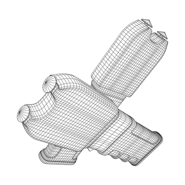 Polisen electro shocker taser elpistol — Stock vektor