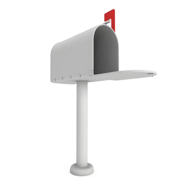Skrzynki pocztowej z otwartych drzwi 3d — Zdjęcie stockowe