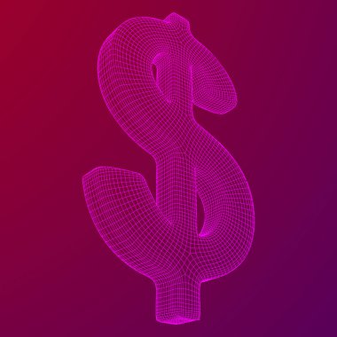 Dolar işareti tel kafes vektör