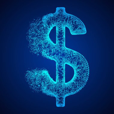 Dolar işareti tel kafes vektör