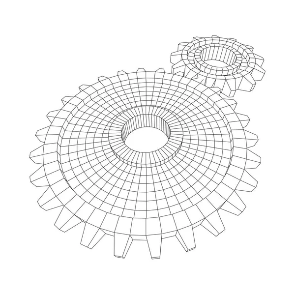 Ingranaggi. Tecnologia meccanica concetto di macchina — Vettoriale Stock