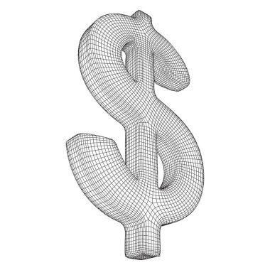 Dolar işareti tel kafes vektör