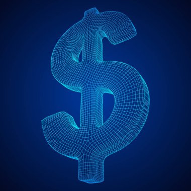 Dolar işareti tel kafes vektör