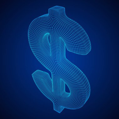 Dolar işareti tel kafes vektör
