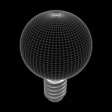 Lamba ampul fikir. Vektör