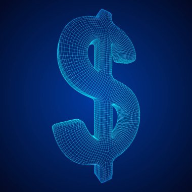 Dolar işareti tel kafes vektör
