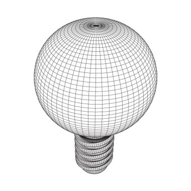 Lamba ampul fikir. Vektör