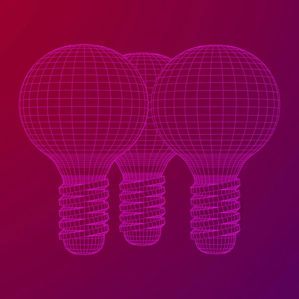 ランプ電球のアイデア。ベクトル — ストックベクタ