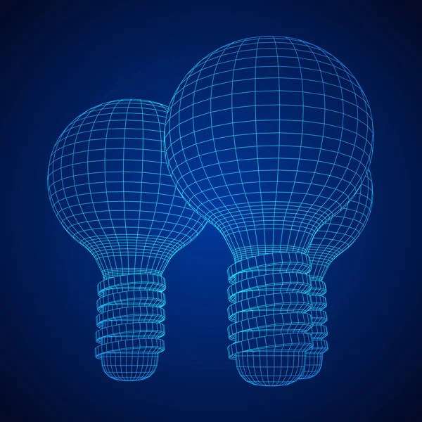 ランプ電球のアイデア。ベクトル — ストックベクタ