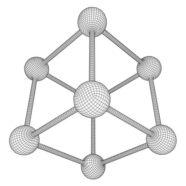 Каркасна сітка молекули — стоковий вектор
