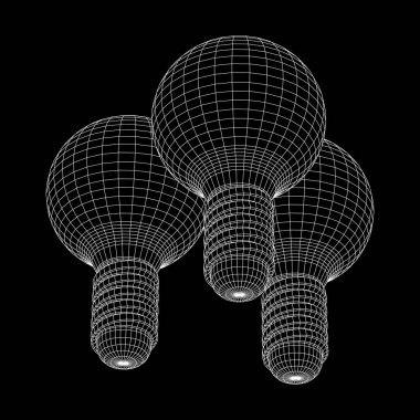 Lamba ampul fikir. Vektör