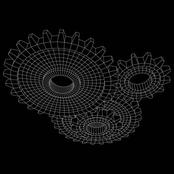 Engranajes. Concepto de máquina de tecnología mecánica — Archivo Imágenes Vectoriales