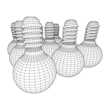 Lamba ampul fikir. Vektör