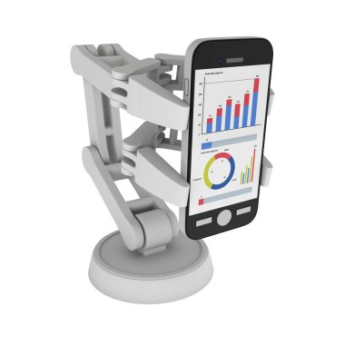 Robot kolu tut büyük veri ile smartphone