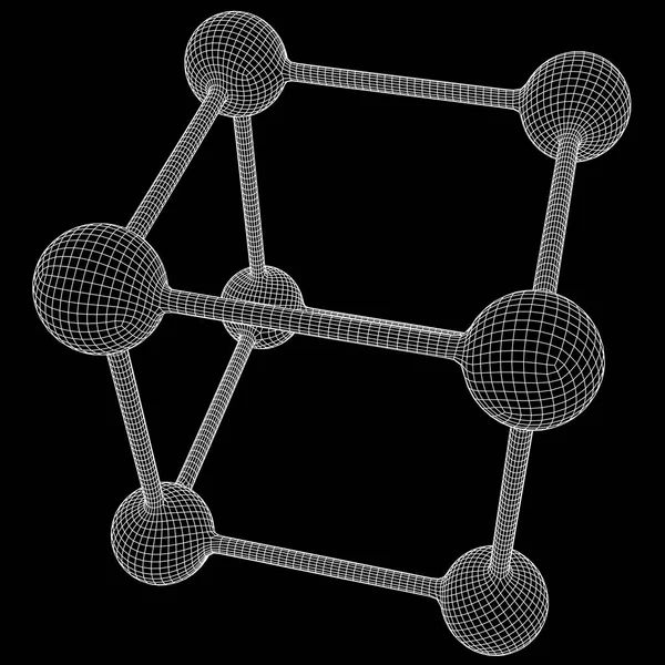 Drahtgittermolekül — Stockvektor