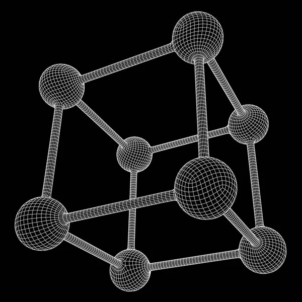 Molécule de treillis métallique — Image vectorielle