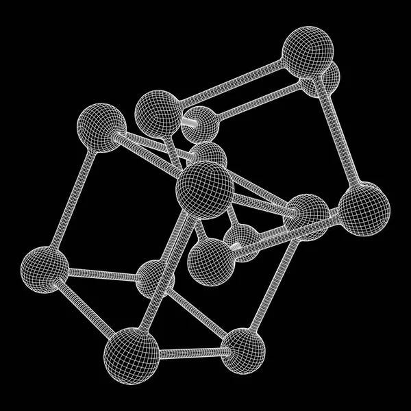 Molécula de malla de alambre — Archivo Imágenes Vectoriales
