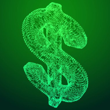 Dolar işareti tel kafes vektör