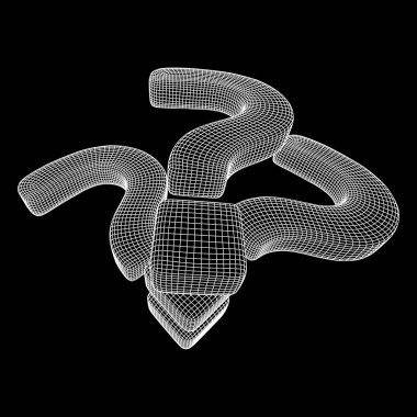 Soru işareti soyut kafes