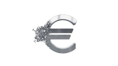Kırık Euro işareti 3d