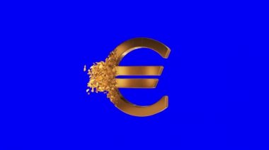 Kırık Euro işareti 3d