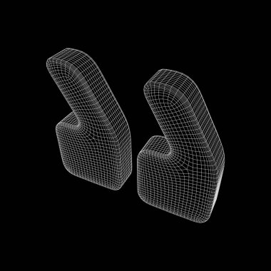 Tırnak işareti kafes soyut