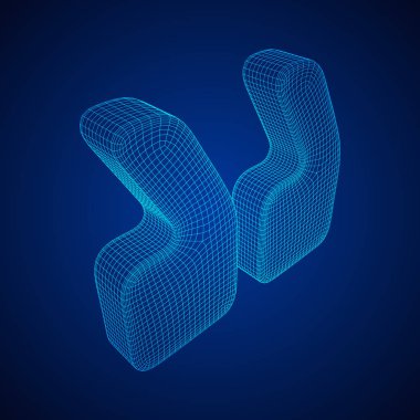 Tırnak işareti kafes soyut