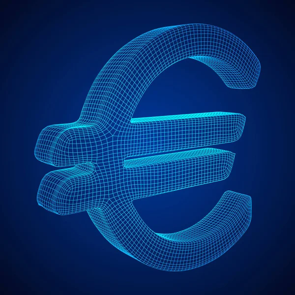 Знак євро абстрактні сітки — стоковий вектор