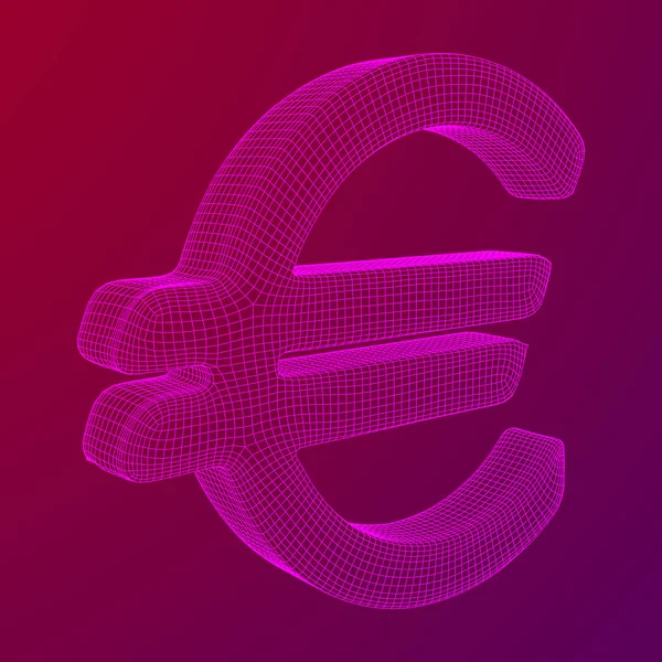 Euro signe maille abstraite — Image vectorielle