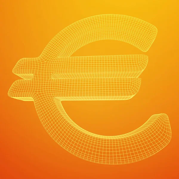 Malla abstracta Euro signo — Vector de stock