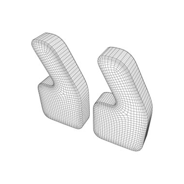 Tırnak işareti kafes soyut