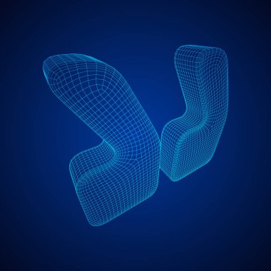 Tırnak işareti kafes soyut