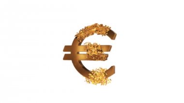 Kırık Euro işareti 3d