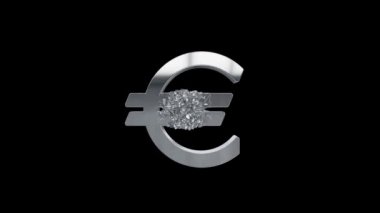 Kırık Euro işareti 3d