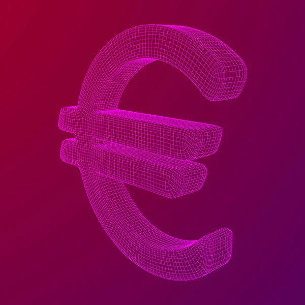 Euro signe maille abstraite — Image vectorielle