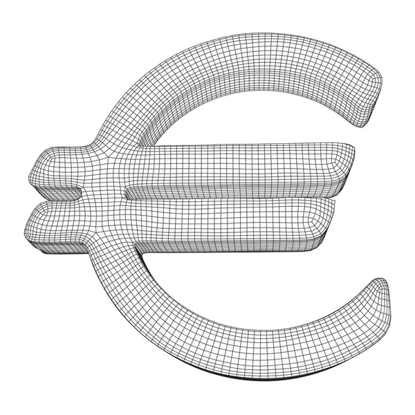 Euro signe maille abstraite — Image vectorielle