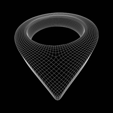 Coğrafi harita PIN tel kafes kafes