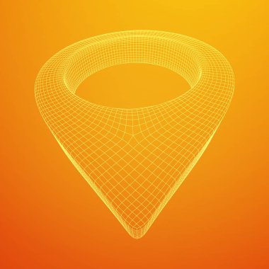 Coğrafi harita PIN tel kafes kafes