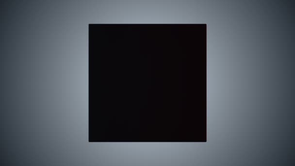 3d caja negra girar — Vídeo de stock