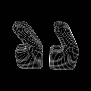 Tırnak işareti kafes soyut