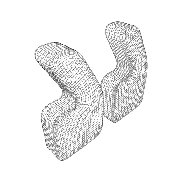 Tırnak işareti kafes soyut