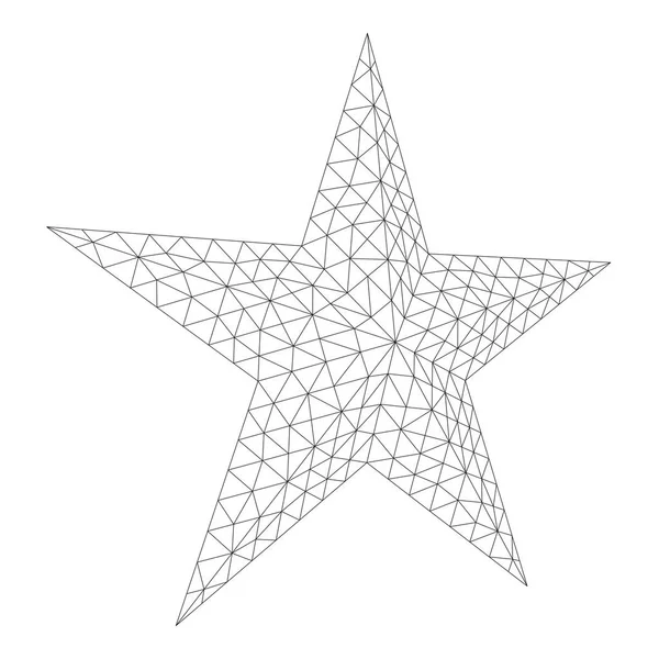 Pět poukázala hvězda drátový — Stockový vektor