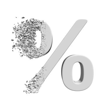 Kırık yüzde indirim oturum 3d
