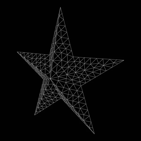 П'ятикутна зірка каркасні — стоковий вектор