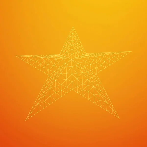 Alambre estrella de cinco puntas — Vector de stock